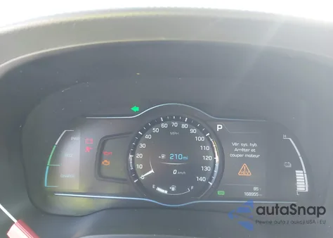 2017 Hyundai Ioniq Hybrid Blue z USA, uszkodzony, nr VIN KMHC65LC8HU027008